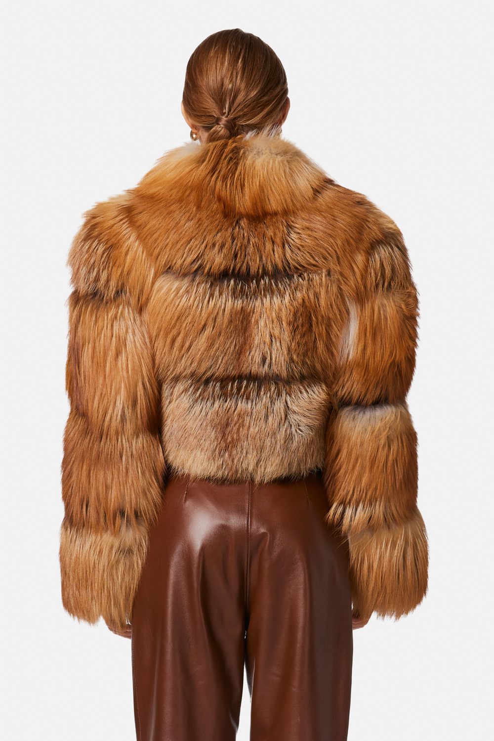 Arctic Fox Fur Jacket 2093 red 2