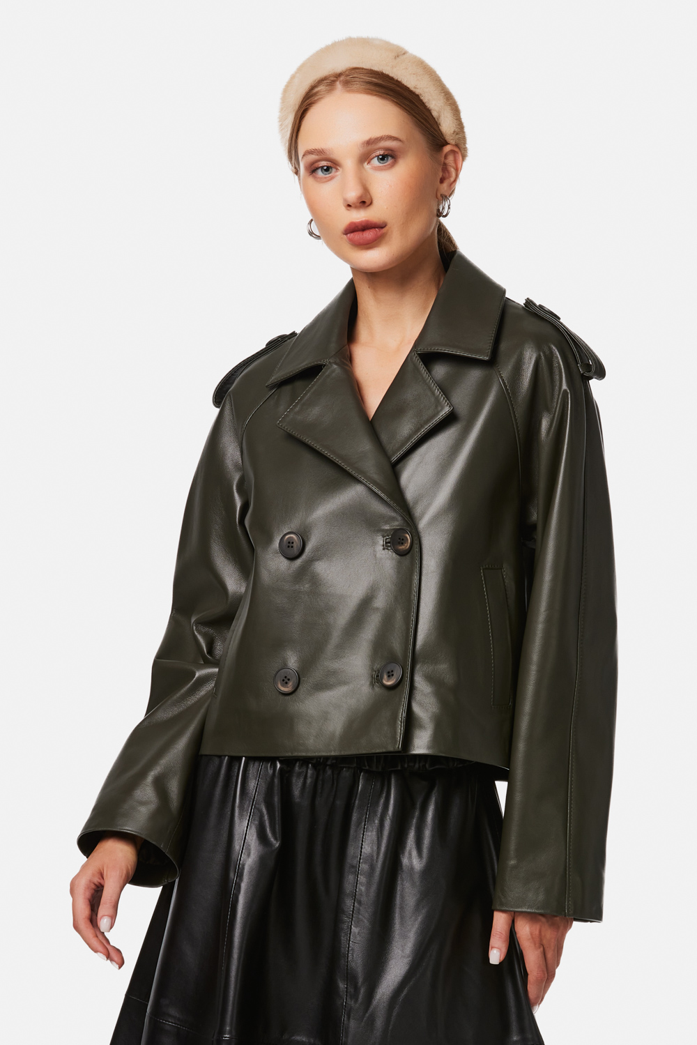 Leather Jacket 1047 green 3