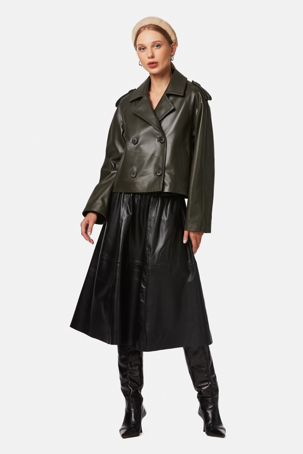 Leather Jacket 1047 green 4