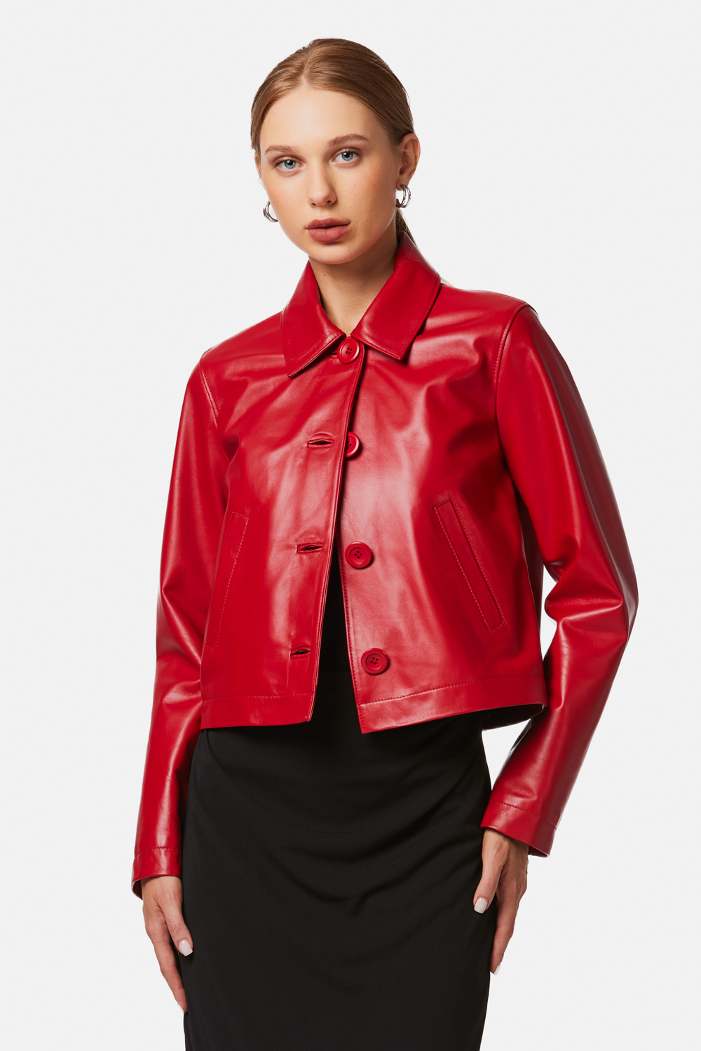 Leather Jacket 1048 red 3
