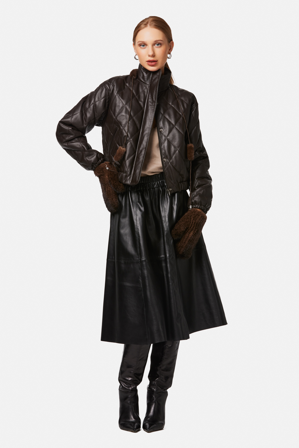Leather Jacket 1051 brown 4