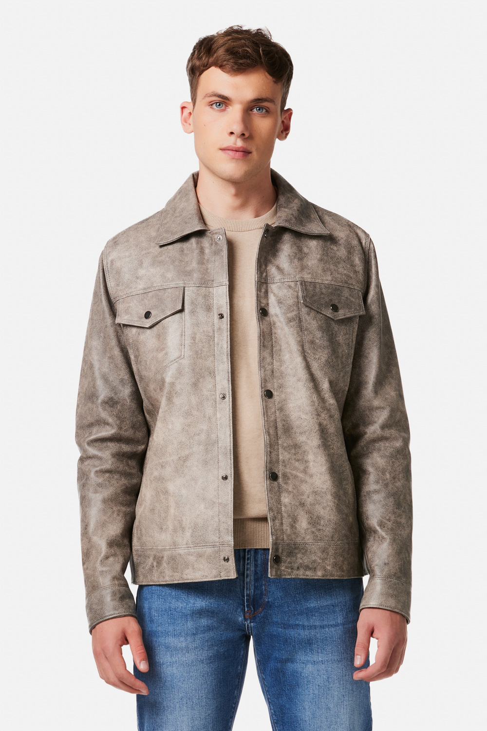 Leather Jacket 3033 grey 3 Leather Jacket 3033 grey 3