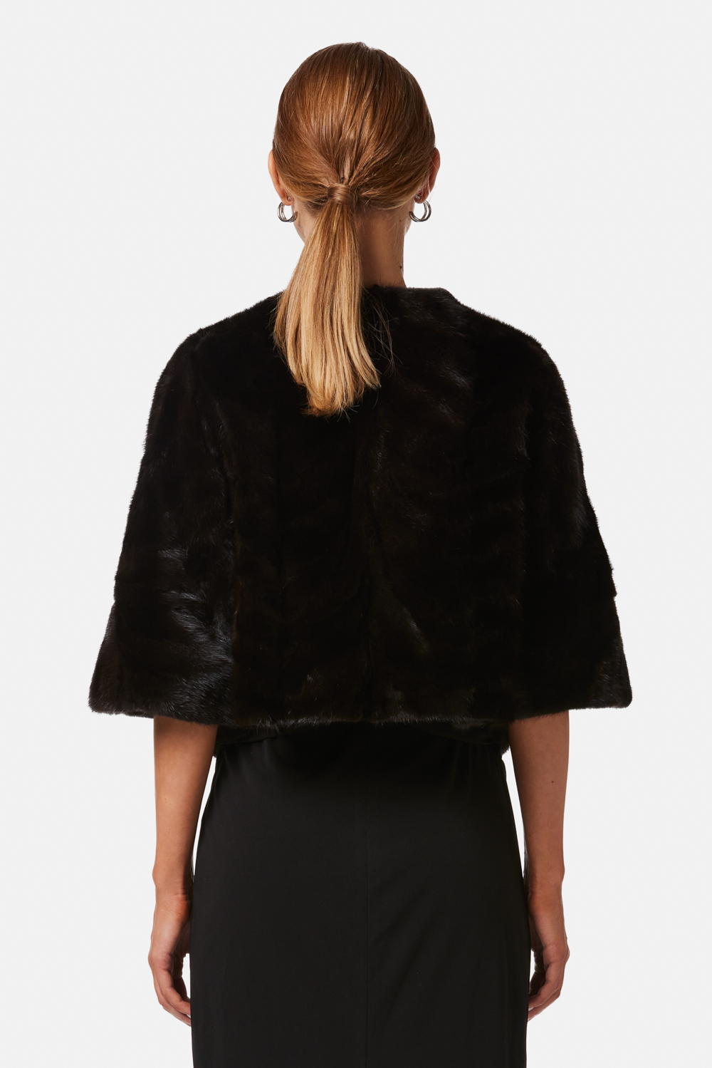 Mink Fur Cape 621 brown 2