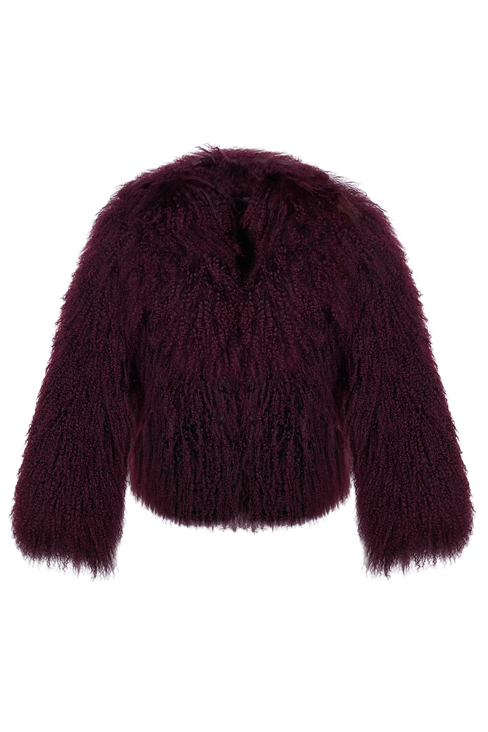 Mongolian Fur Jacket 2083 burgundy (1)