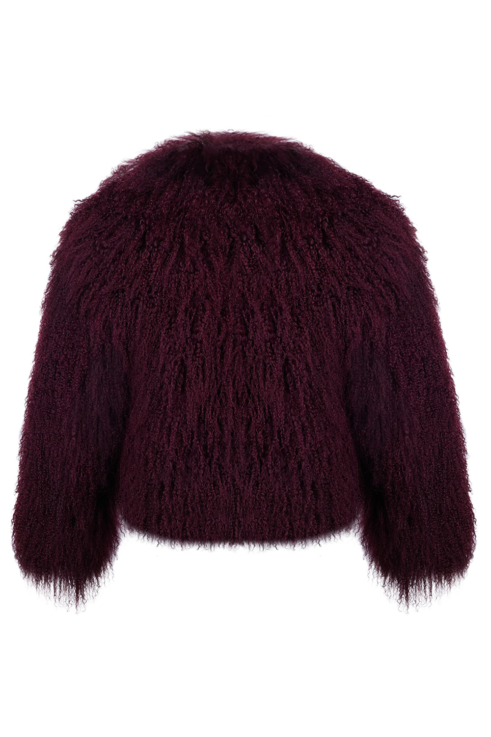 Mongolian Fur Jacket 2083 burgundy (2)