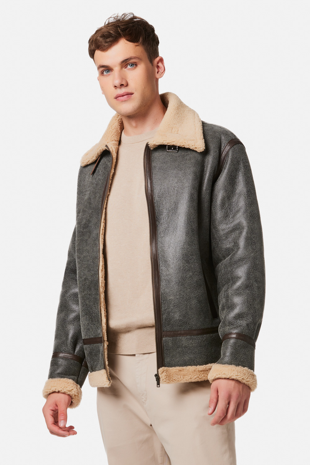 Shearling Jacket 396 grey 2