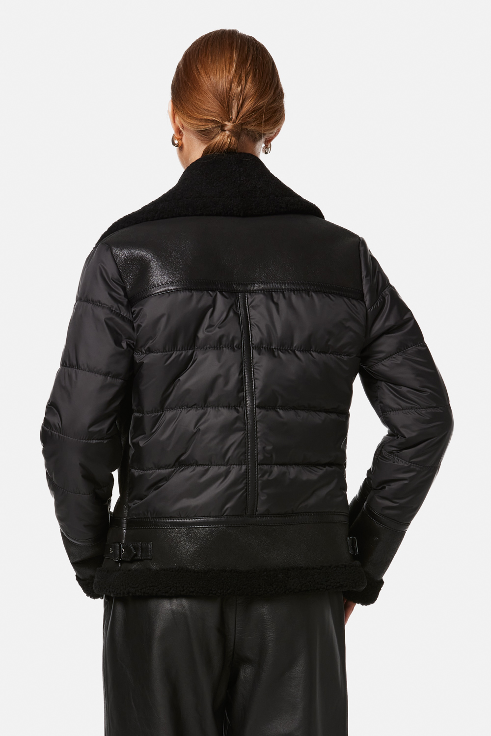 Shearling and Textile Jacket black 2089 3 Shearling and Textile Jacket black 2089 3