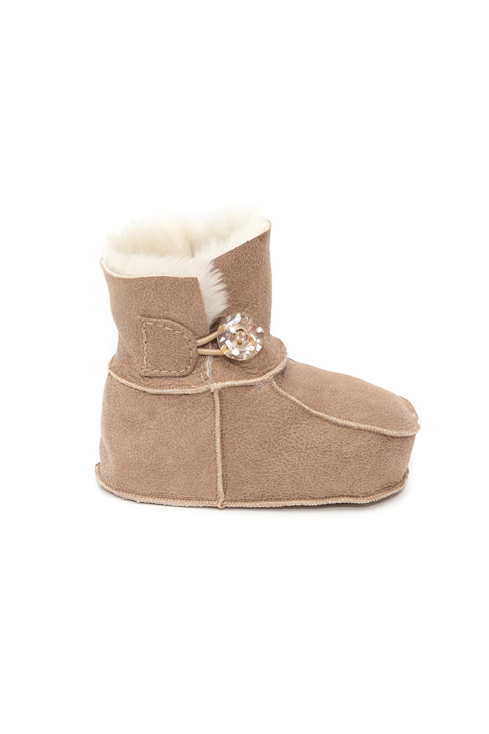 Childrens Fur Booties 911 beige 1