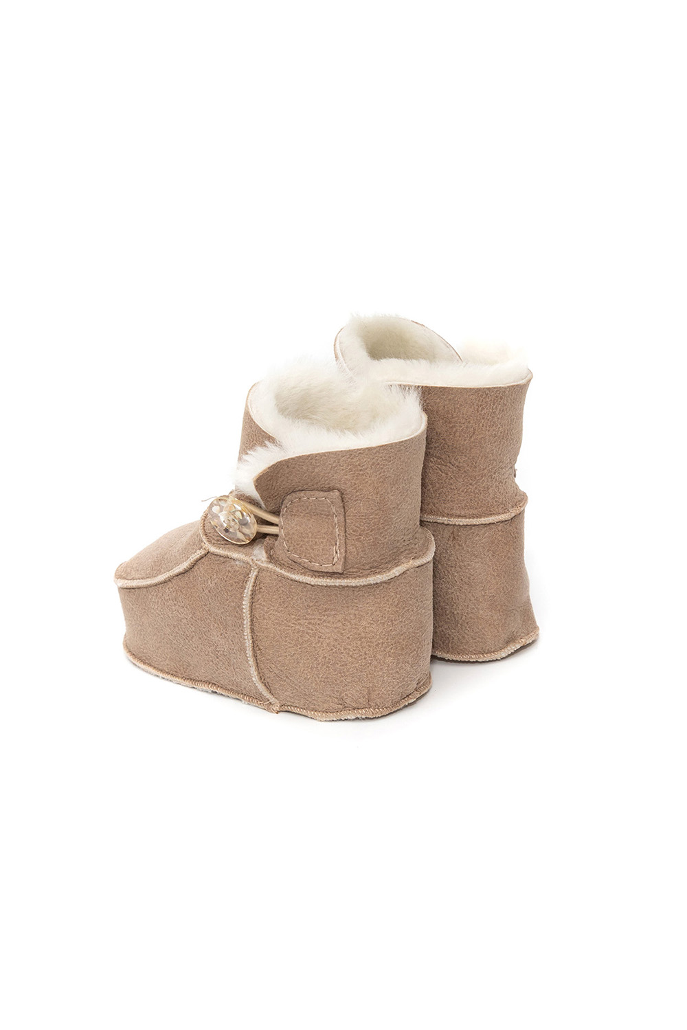Childrens Fur Booties 911 beige 2