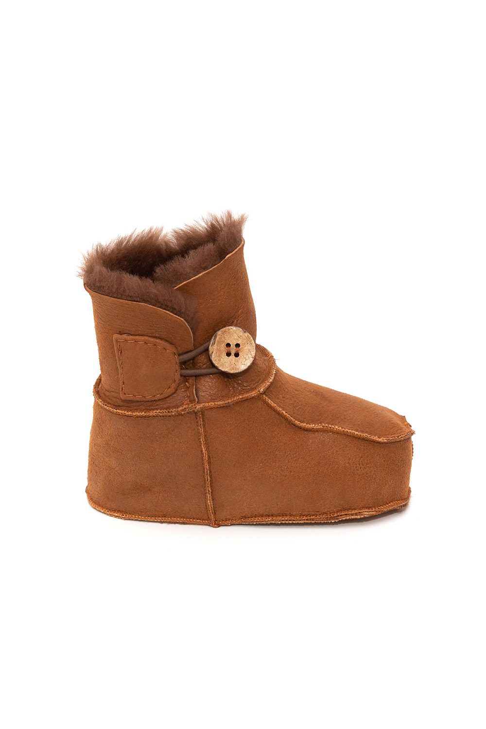 Childrens Fur Booties 911 cognac 2