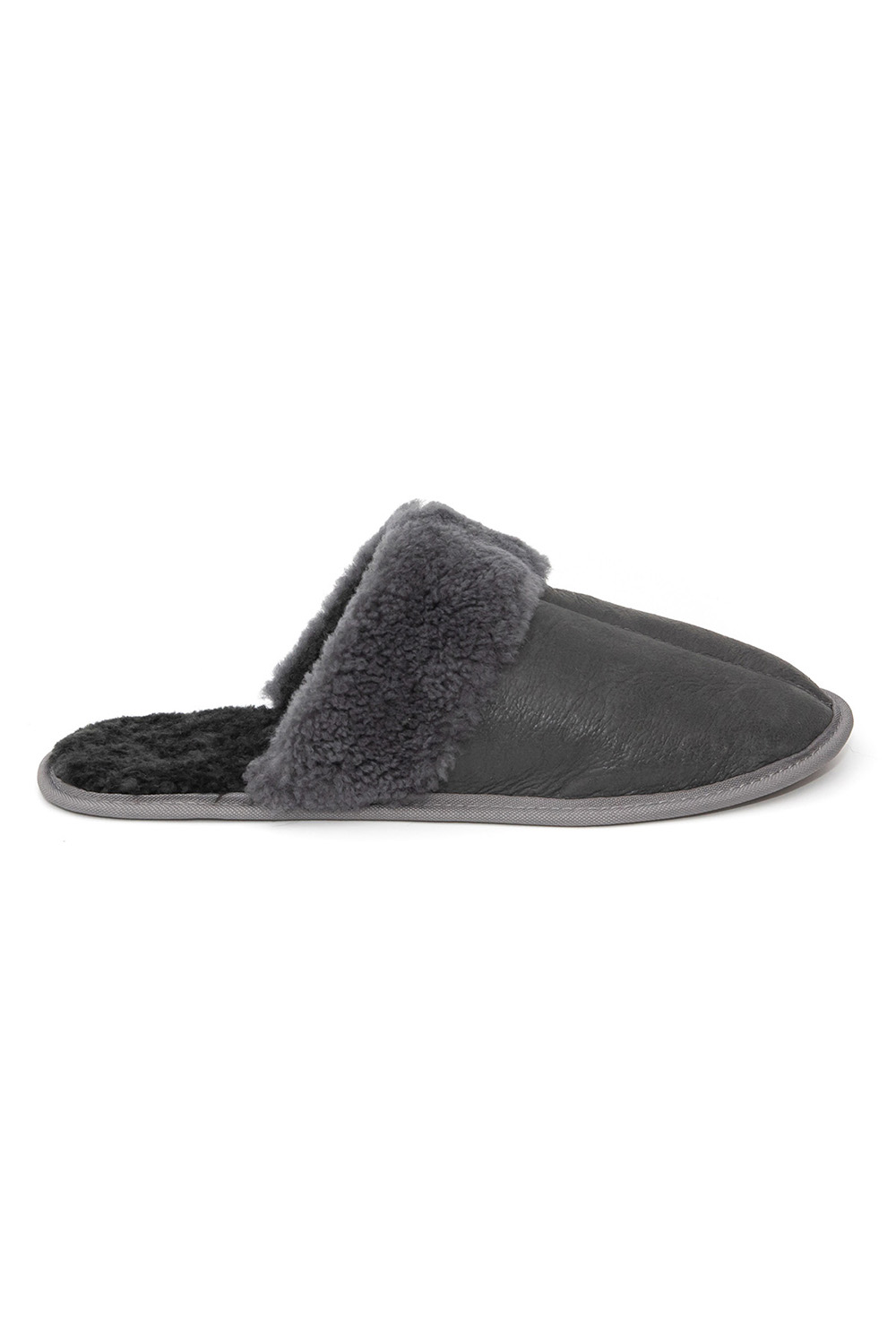 Sheepskin House Slippers for men 909 grey 2