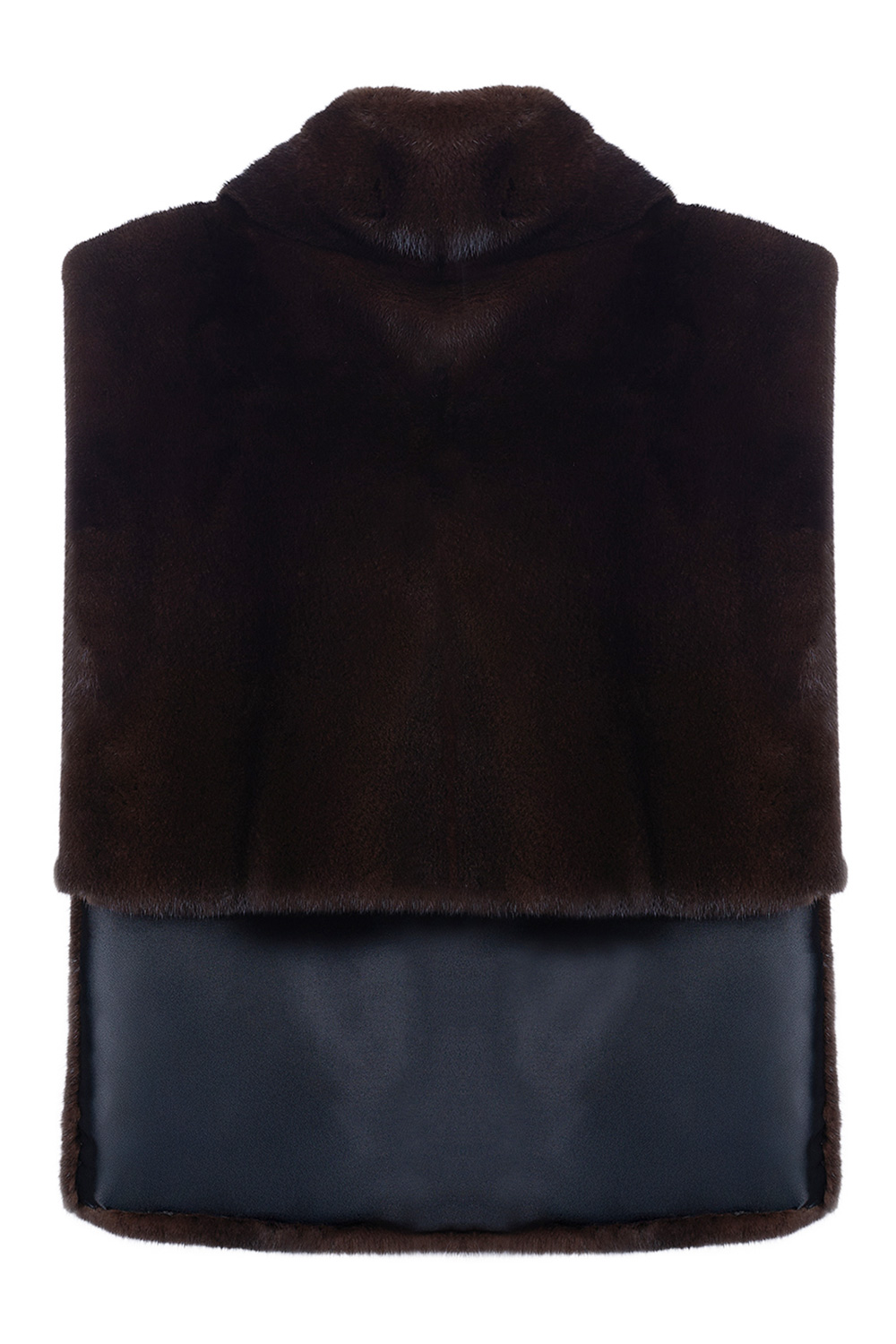 Mink Fur Cape with Collar 624 S brown (2) Mink Fur Cape with Collar 624 S brown (2)