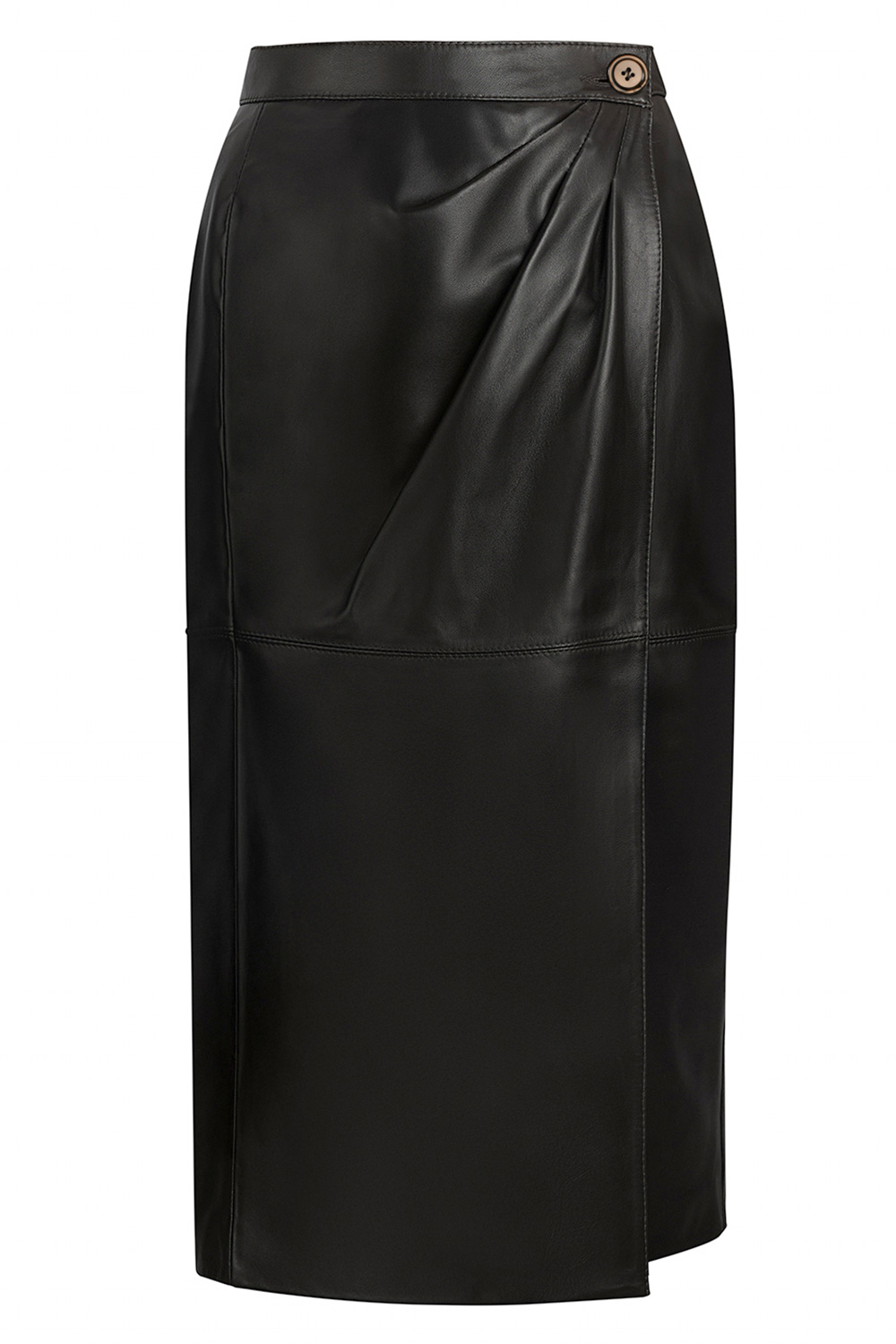Natural Leather Skirt 659 brown (1)