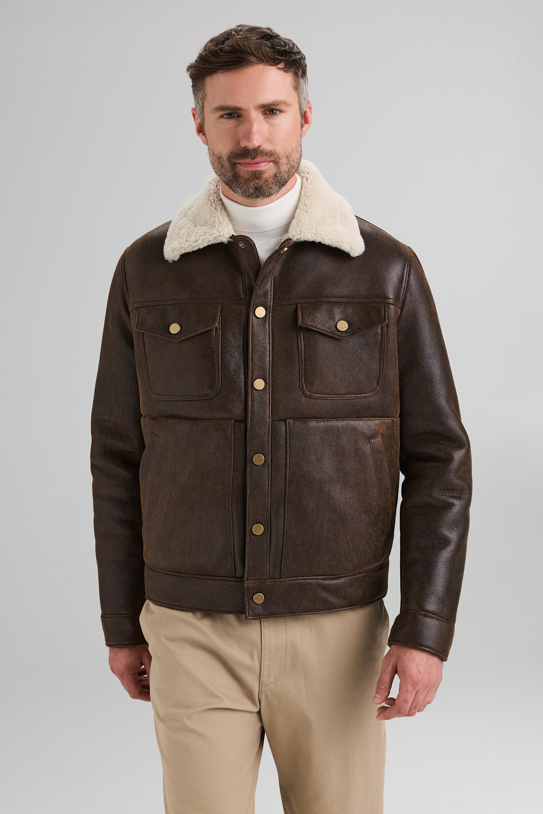 Shearling Jacket 3408 vintag brown (1)
