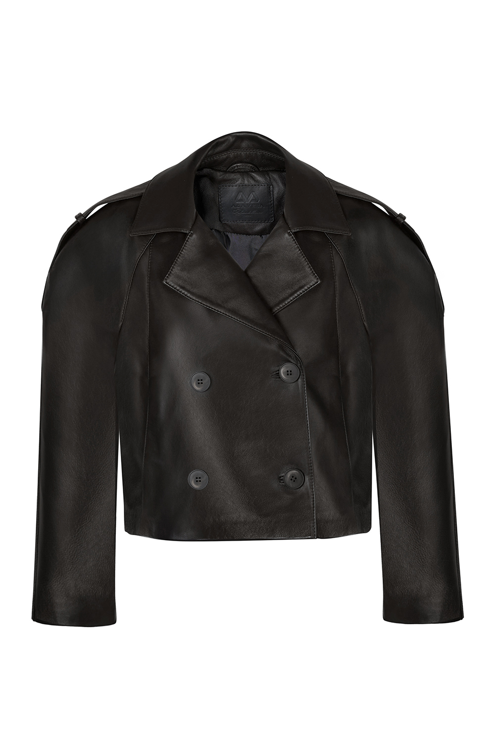 Short natural leather jacket 1060 brown (1)