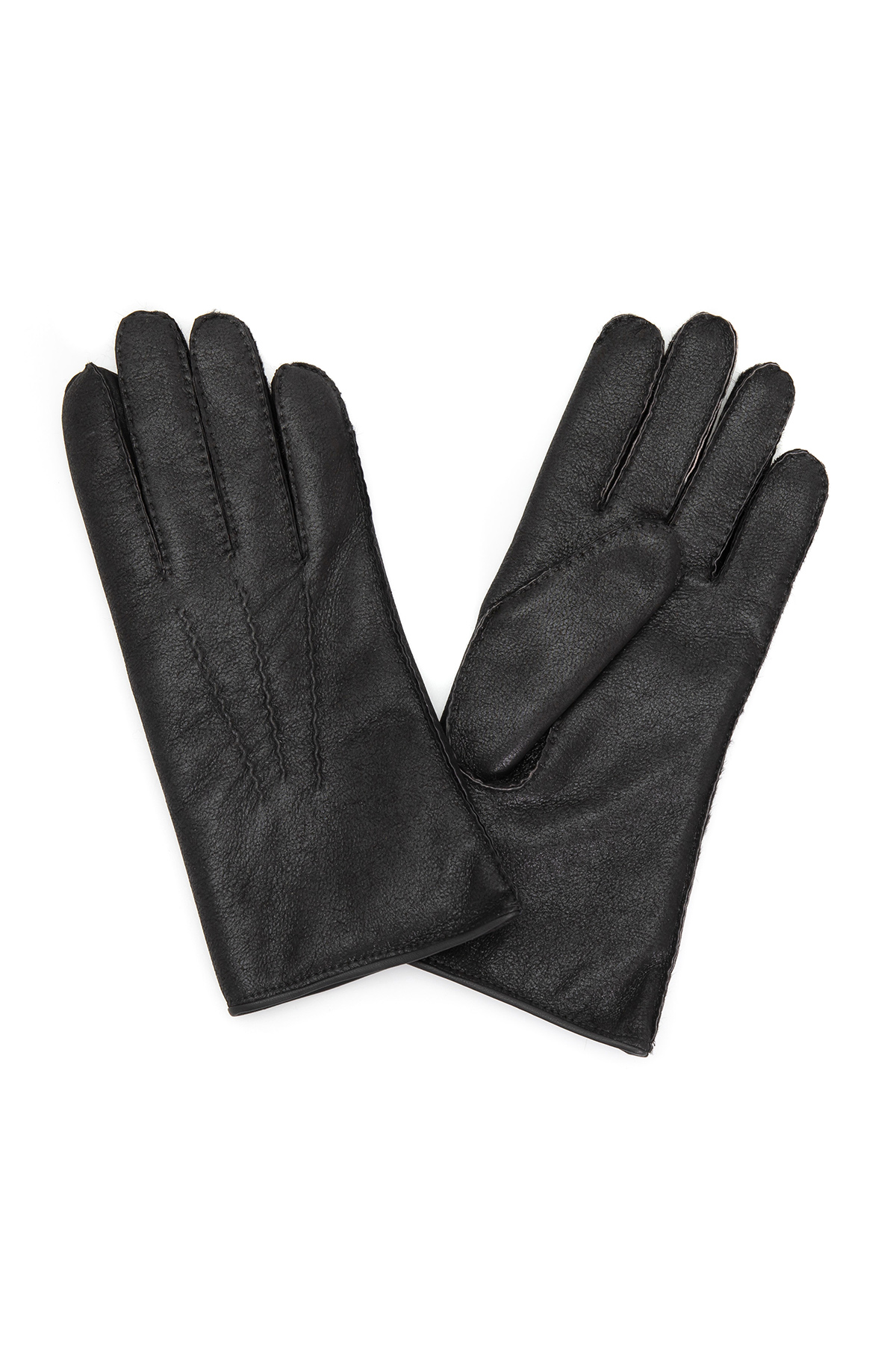 Shearling gloves for men black - 803 (2)